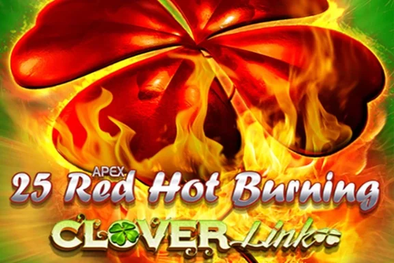 25 Red Hot Burning Clover Link — capa do slot